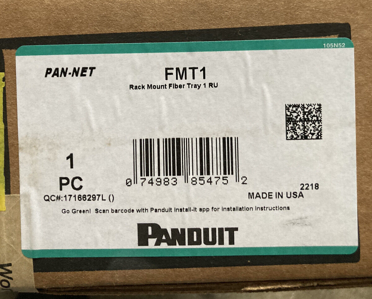 PANDUIT FMT1  Rack Mount Fiber Tray (NEW IN BOX)
