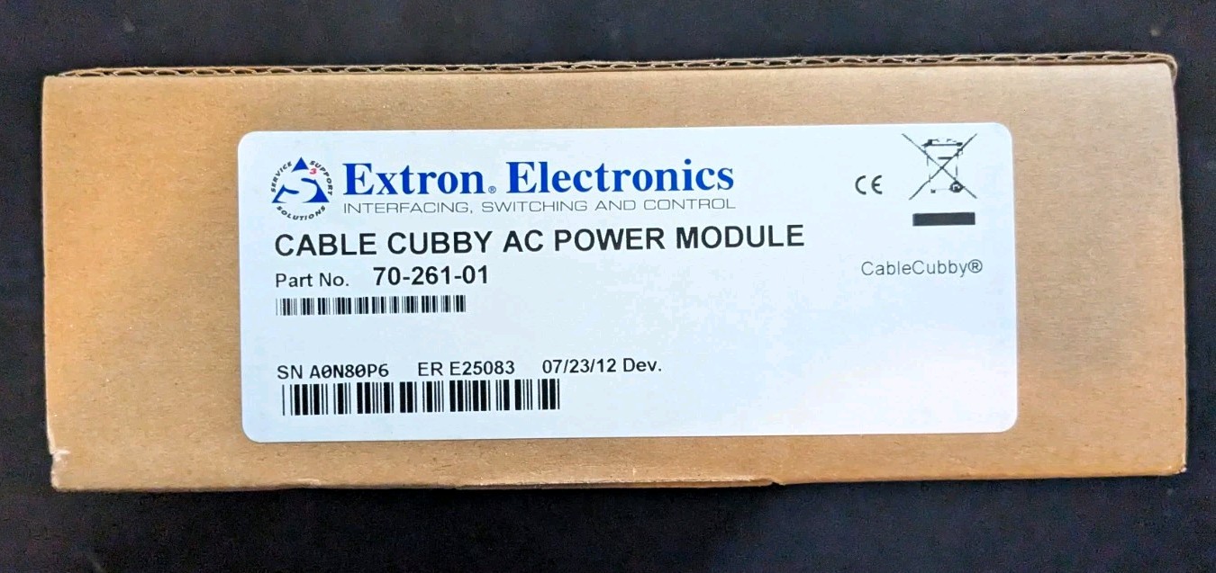 Extron 70-261-01 Cable Cubby AC Power Module — New In Box — 10 Available