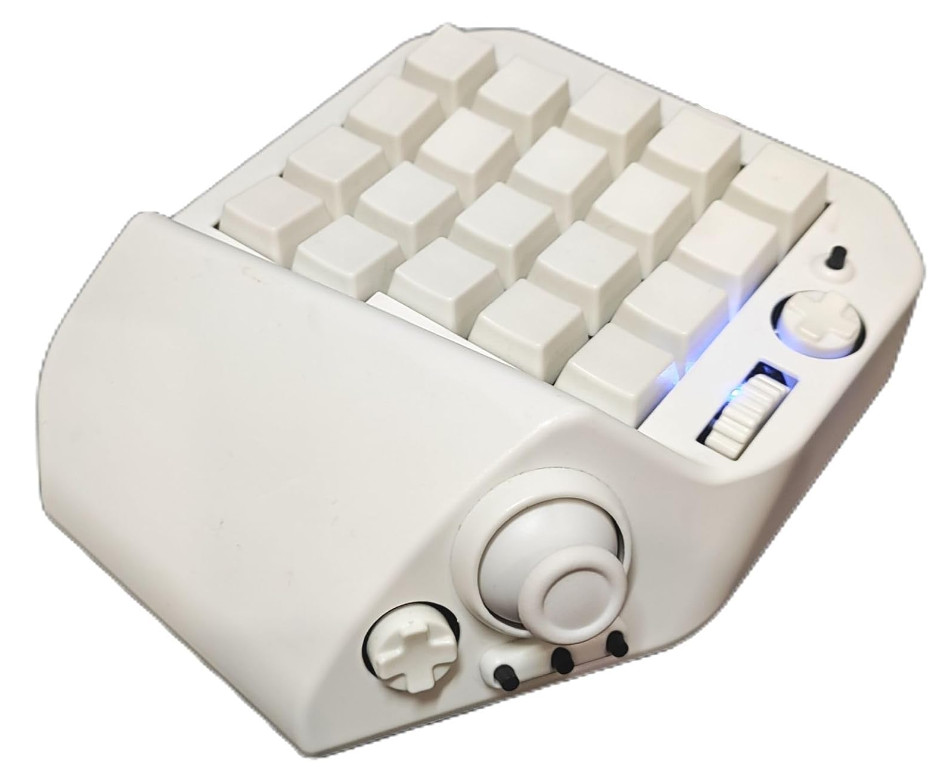 MH-Device USB-C MH-Delta 41-Key One-Handed Gaming Keyboard Standard White New JP