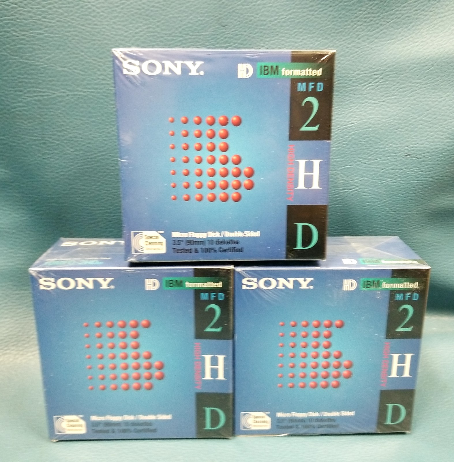 New Sealed Sony 3.5in IBM Formatted 2HD Floppy Disk 10 Packs of 3 Sealed NIB