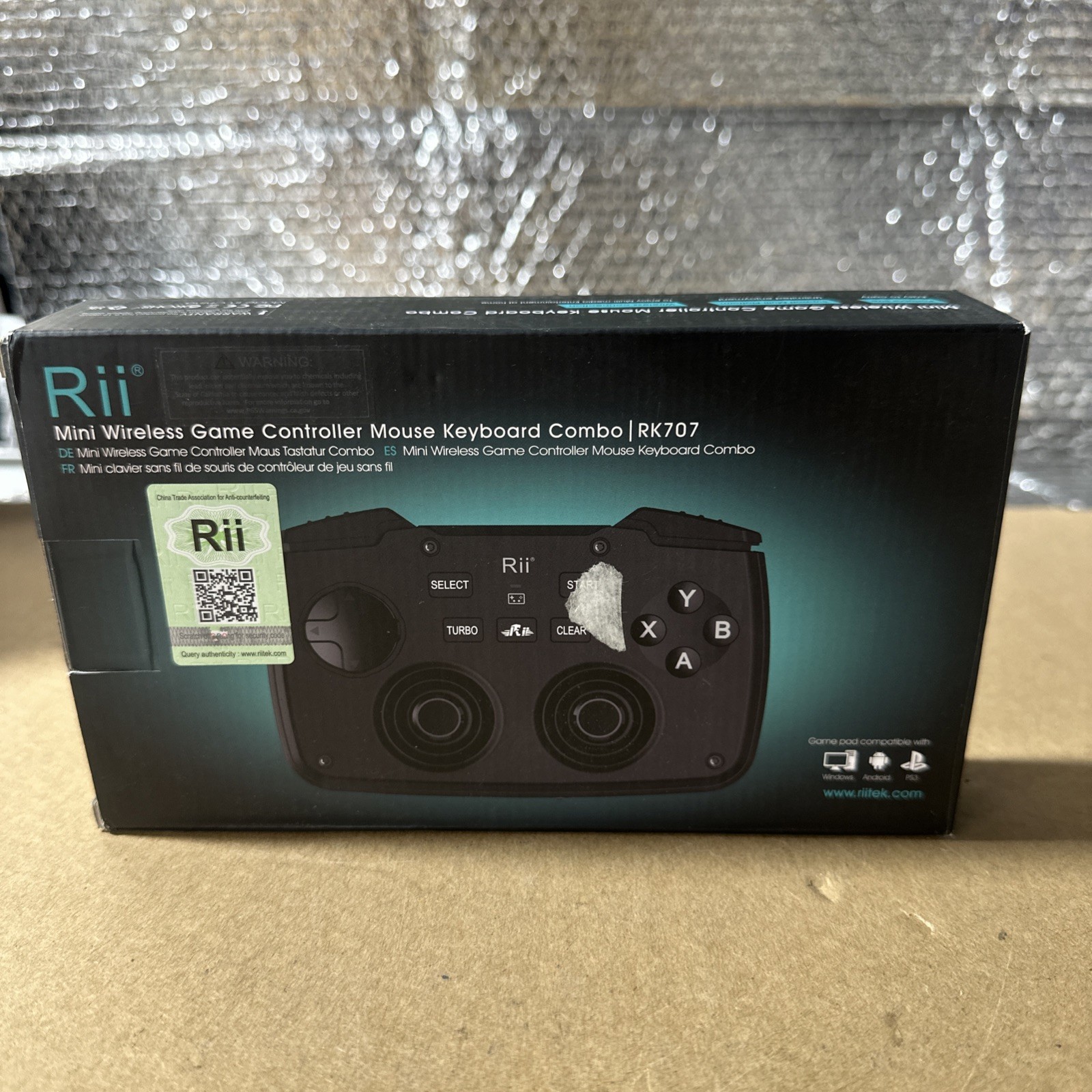 Rii RK707 2.4GHz Wireless Portable Game Controller Keyboard Mouse Combo