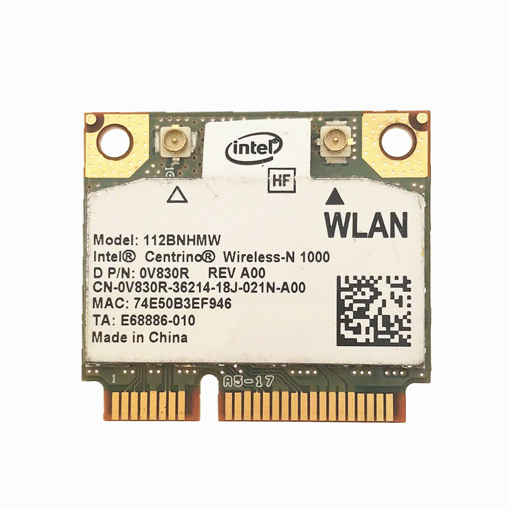 Intel Centrino Wireless-N 1000 b/g/n 112BNHMW 300Mbps Half Wireless Mini Card