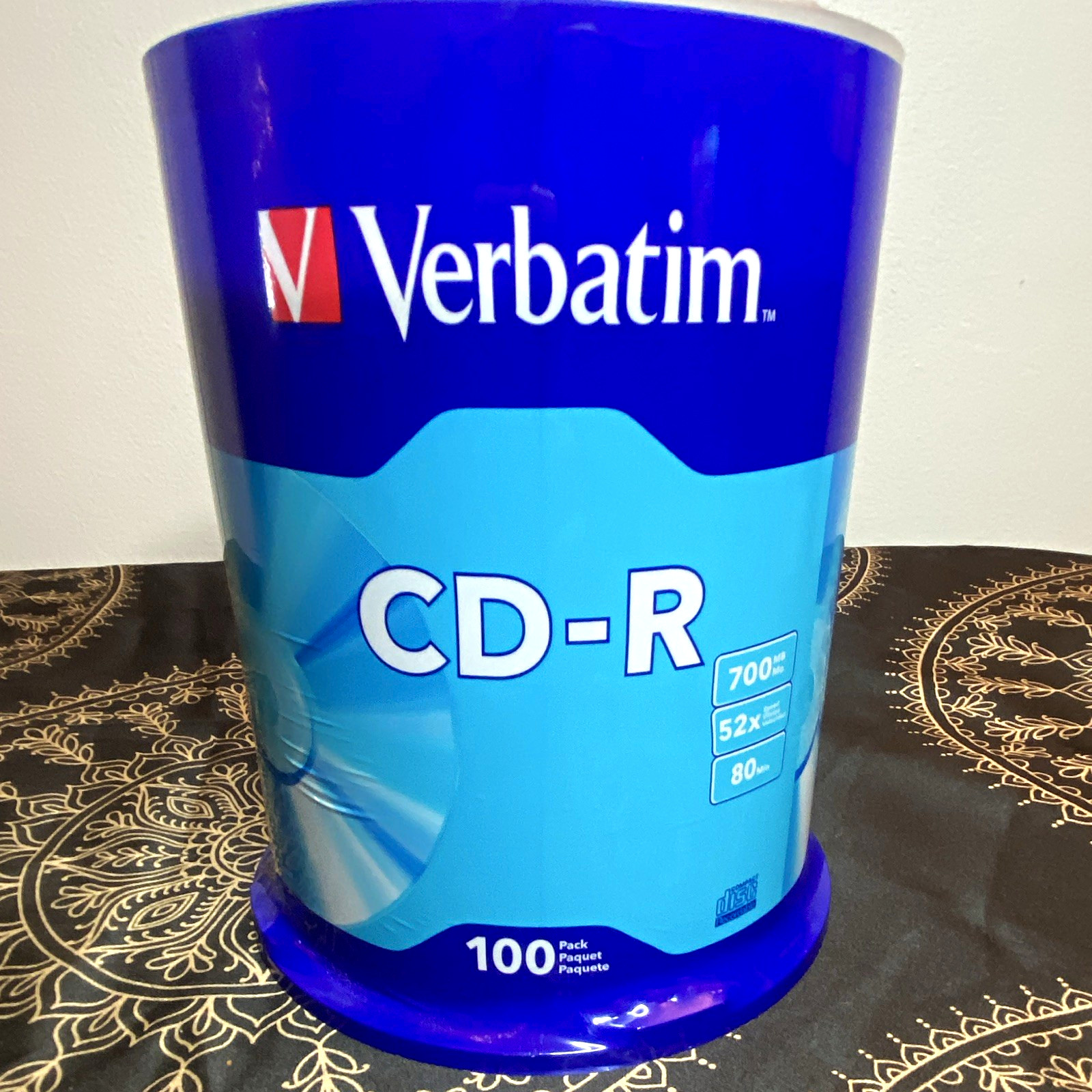 Verbatim CD-R Recordable Discs 100-Pack Spindle 700MB 80min 52x (94554)