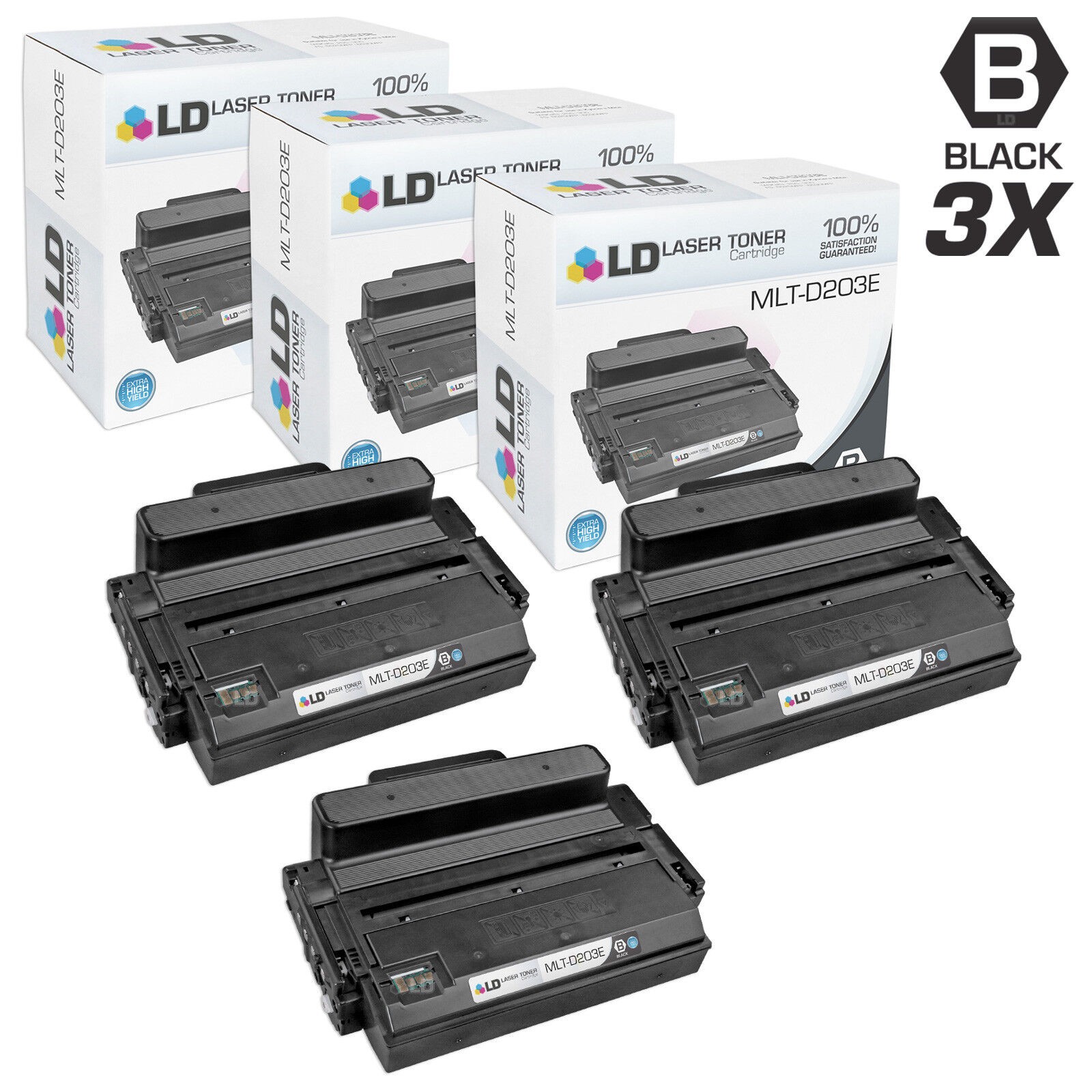 LD 3PK MLT-D203E Extra High Yield Black Toner for Samsung SL-M3820DW SL-M4070FR