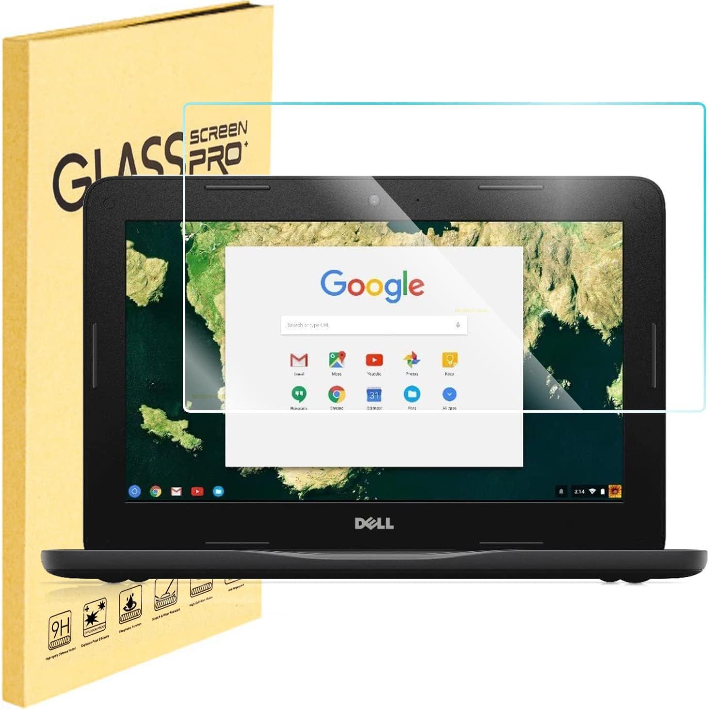 Tempered Glass Screen Protector for 11.6 inch Dell Chromebook 11 3100 3120 3180