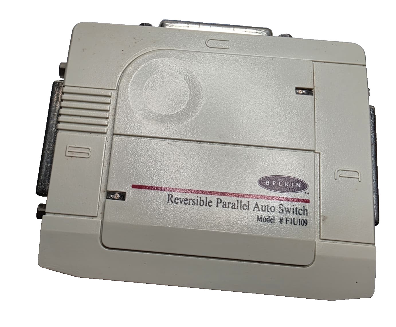 Belkin F1U109 Reversible Parallel Auto Switch | Printer Sharing Device H9