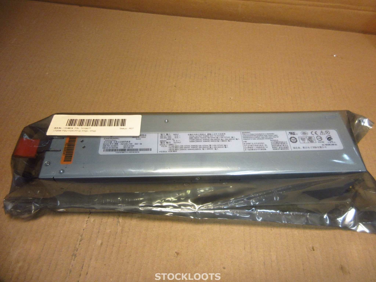 IBM 74Y8677 1725 Watt Power Supply For 3592 8202 8205 Servers REFURBISHED 