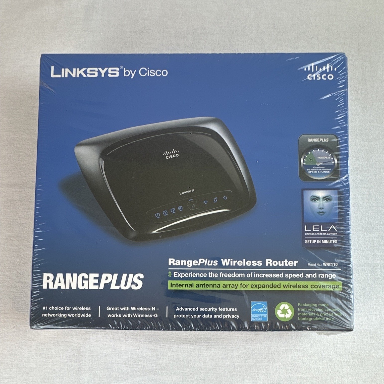 Linksys by Cisco RangePlus WRT110 Wireless Router 54 Mbps 4-Port WPS- New in Box