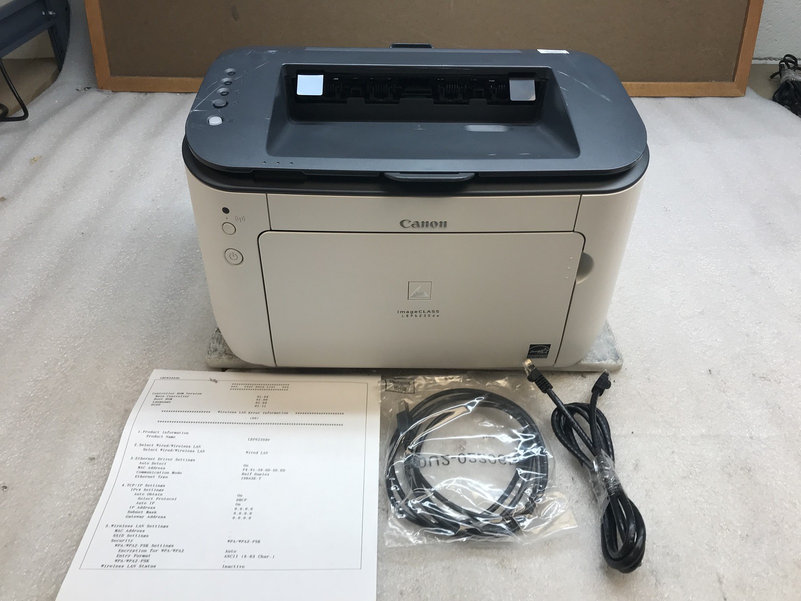 Canon Imageclass LBP6230DW - Wireless, Duplex Laser Printer 26K Pages - Tested