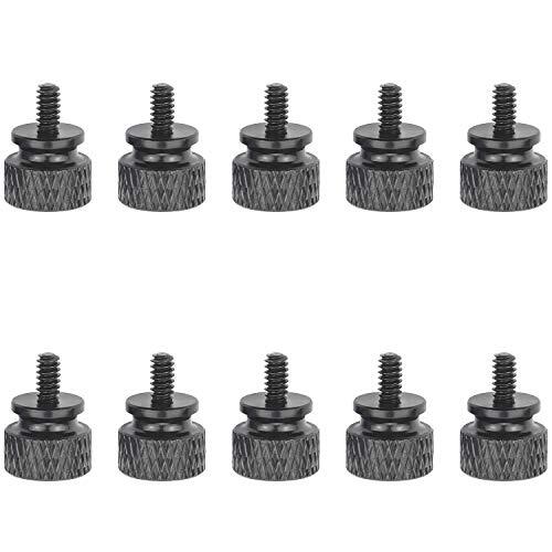 6#-32 Anodized Aluminum Thumbscrews, Computer Case Thumbscrews, Thumb Black