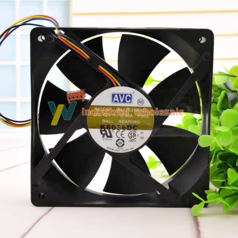 1PC new AVC DA12025B12L 120*25MM DC 12V 0.3A 4-Pin High Airflow PWM Cooling Fan
