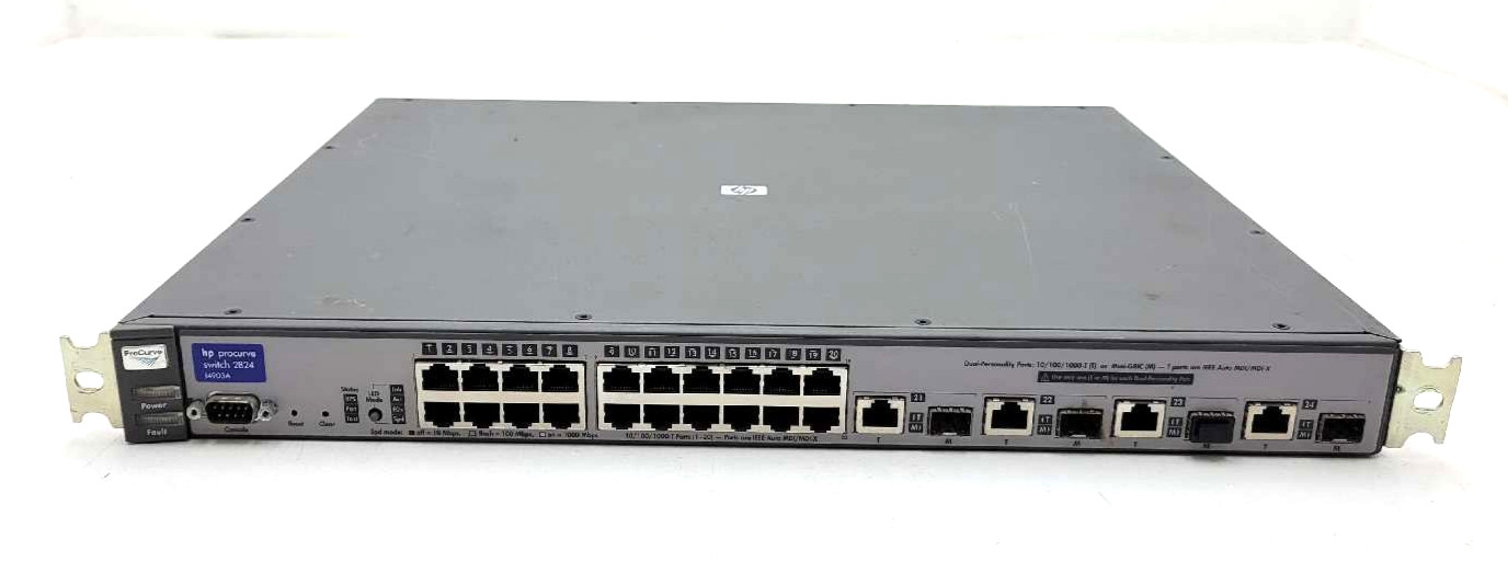 HP ProCurve Switch 2824 24-Port GbE Managed Network Switch P/N: J4903A Tested