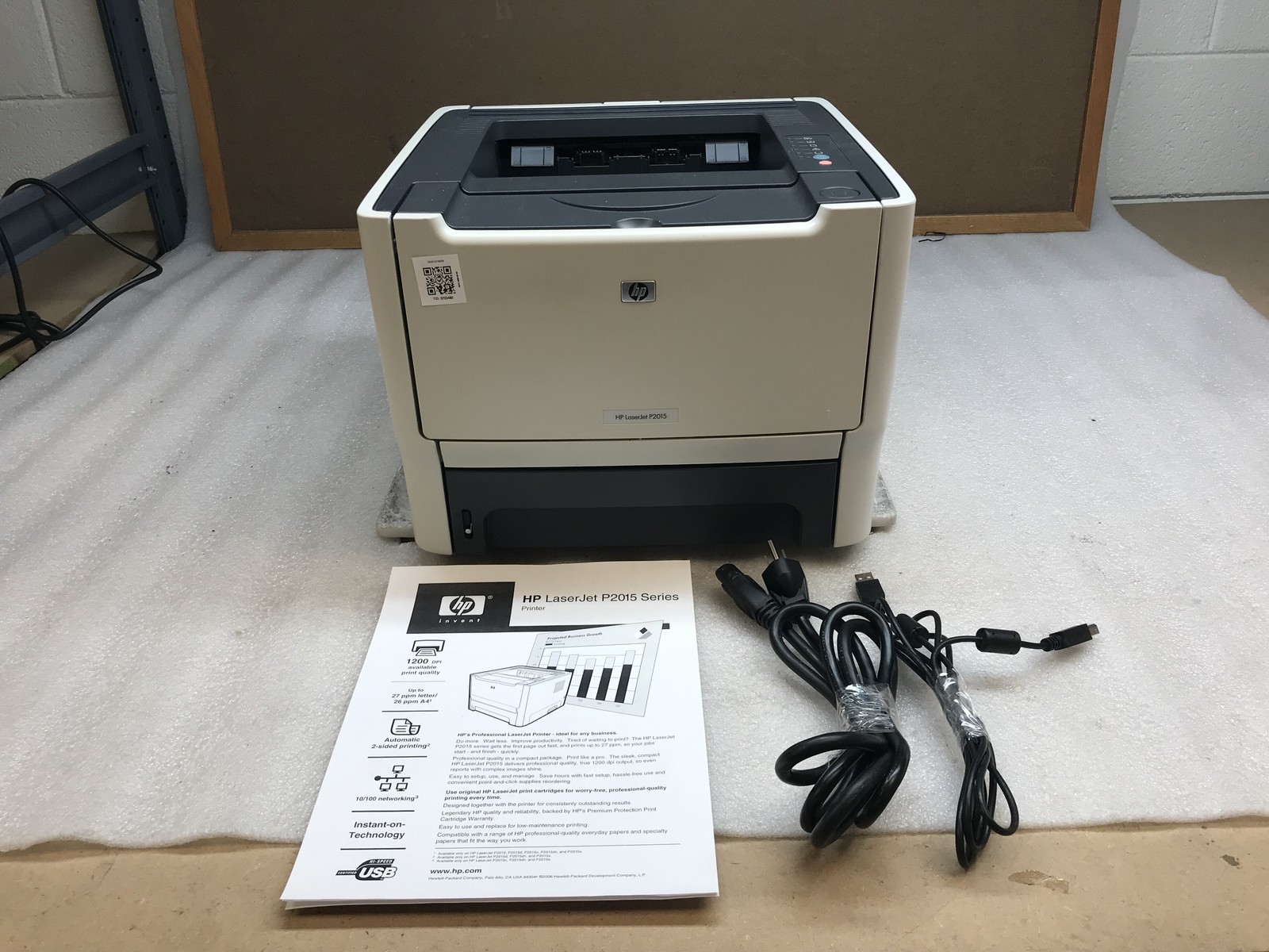 HP LaserJet P2015 Standard Monochrome Laser Printer w/ 88% Toner