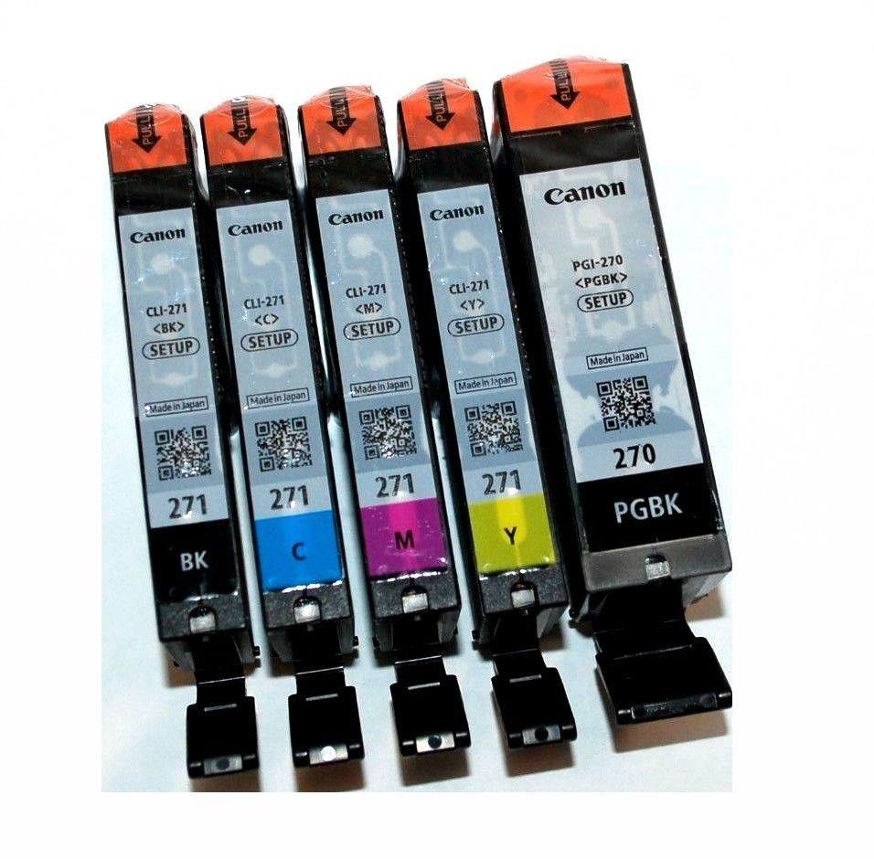 5 pk new GENUINE Canon PGI-270 CLI-271 Setup Ink Cartridges