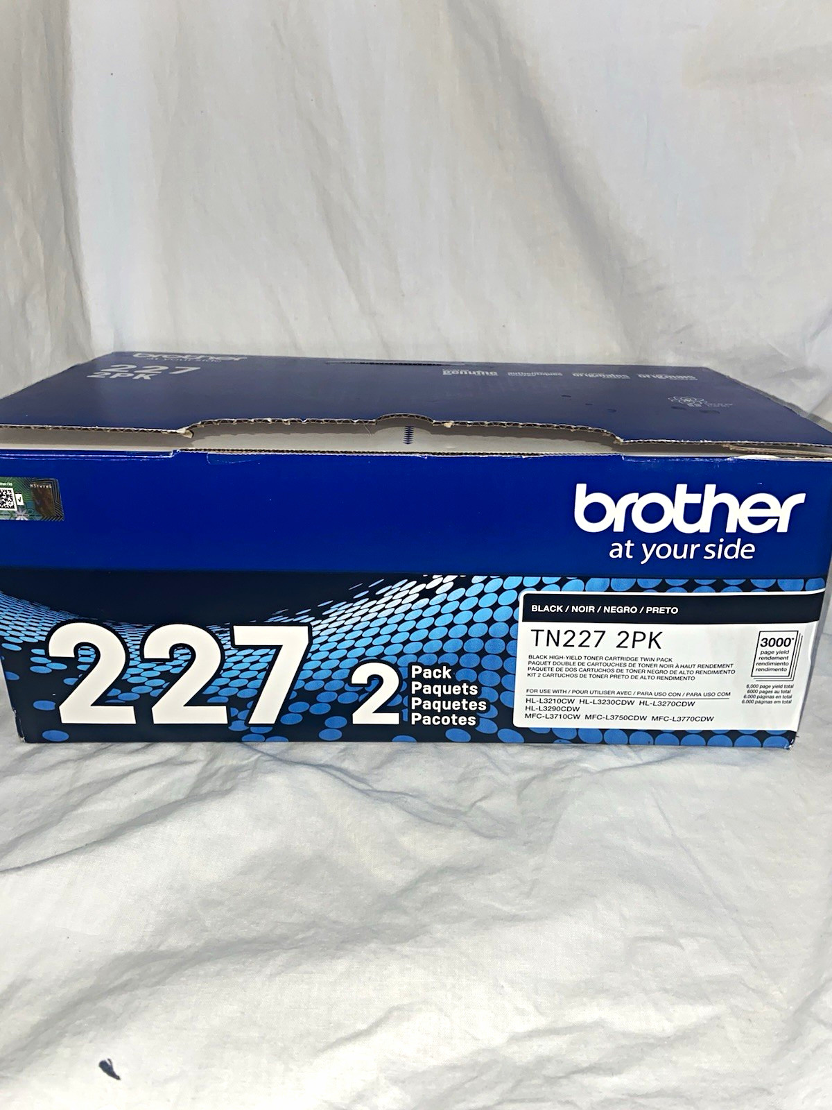 Brother TN227 2PK Genuine Black Laser Toner Ink 2-Pack for HL-L3210CW NIB OEM