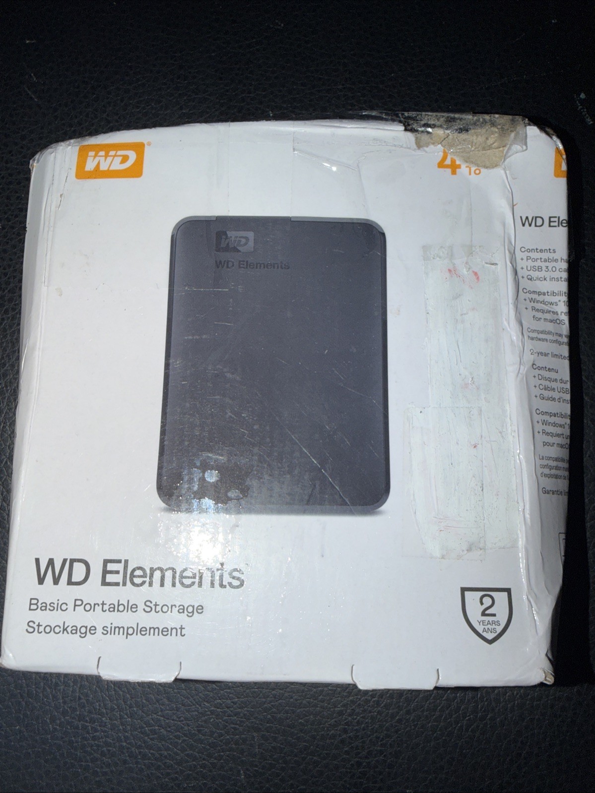 Western Digital Elements Portable 4TB,External,2.5 inch (WDBU6Y0040BBKWESN) Hard
