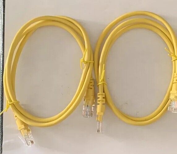 2 Pack 6 Patch Cable - 1 Foot - CAT6 High Speed Internet Ethernet Cord RJ45