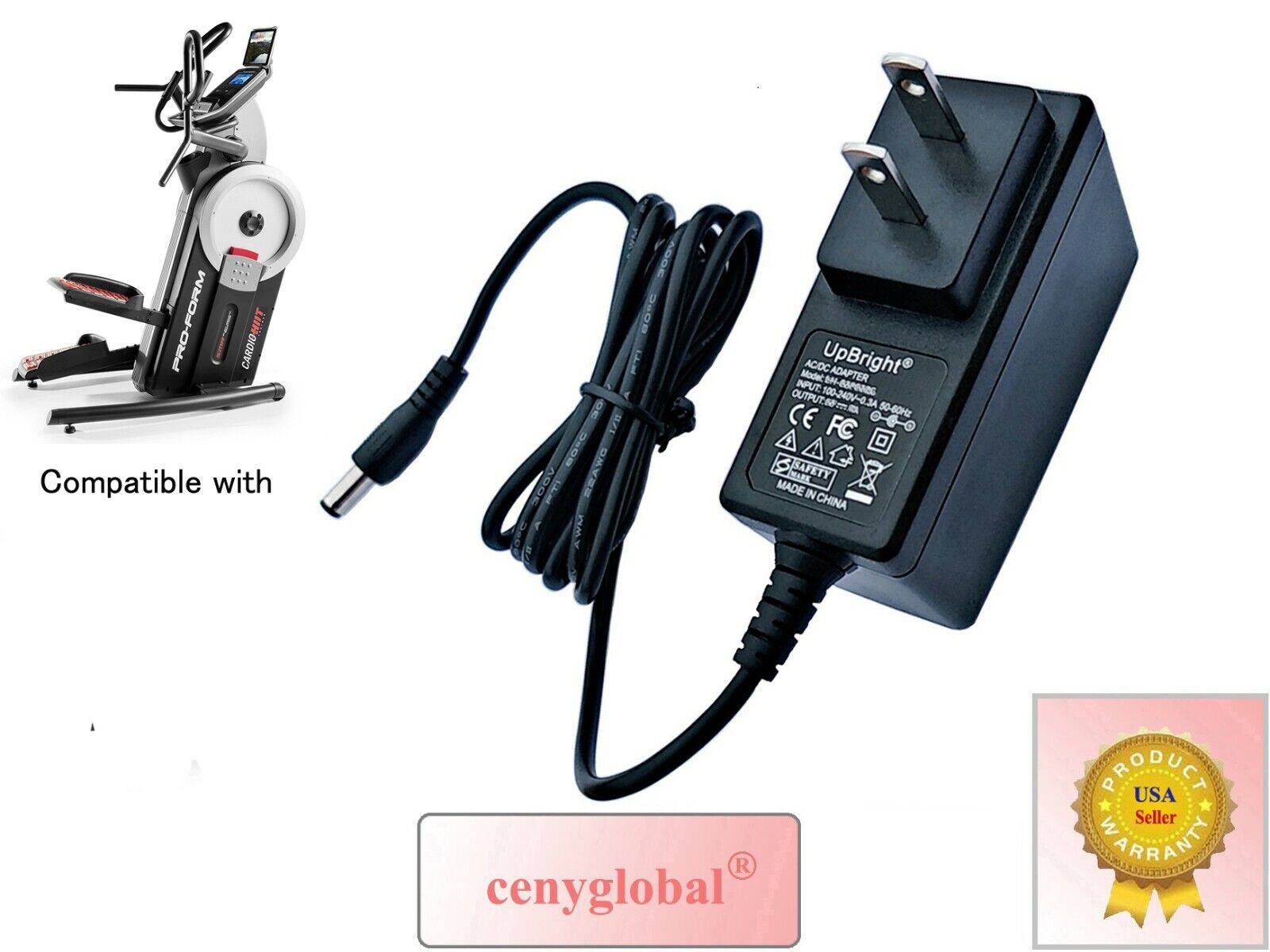 New Global AC Adapter For ProForm Cardio HIIT Trainer Power Supply PFEL09915.1