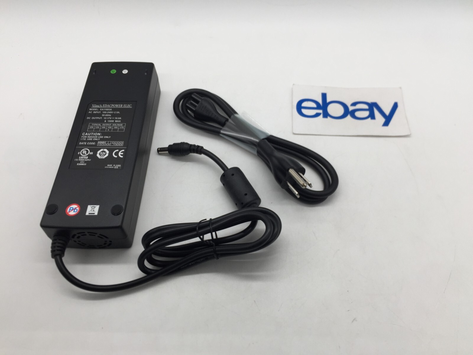 OEM EDAC EA11603A 12VDC Small Tip 150W Power Supply FREE S/H
