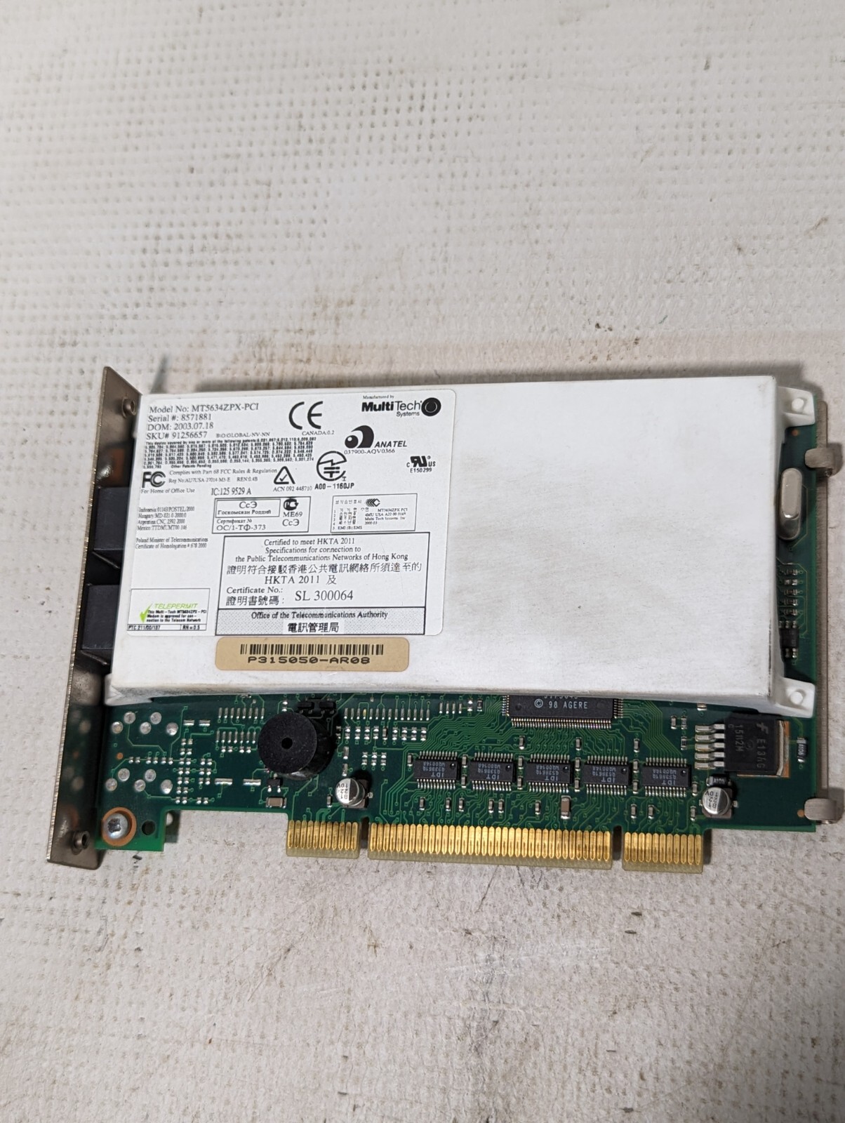 MultiTech/Anatel Multi Modem ZPX MT5634ZPX-PCI