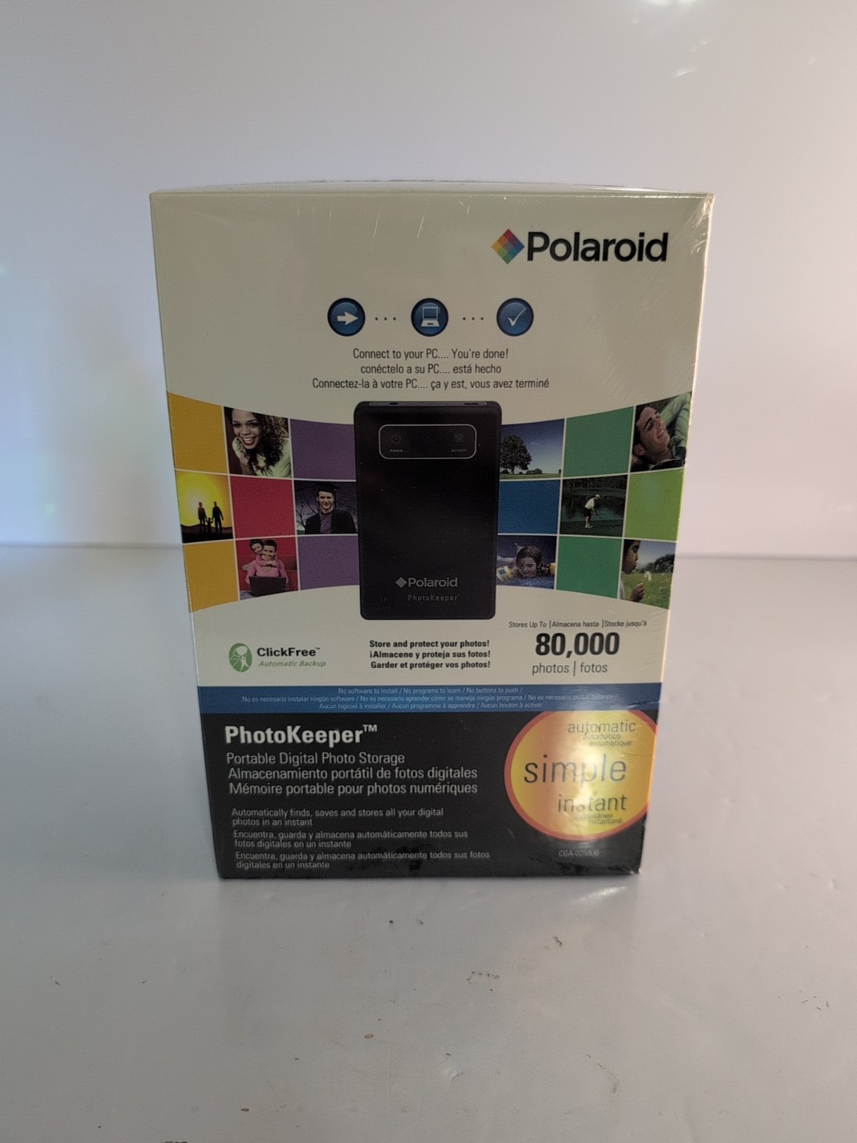 Polaroid PhotoKeeper Digital CGA-02580B Portable HDD 80GB USB 2.0 Backup