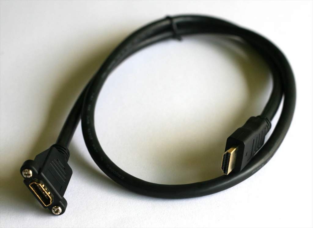 HDMI Panel Mount Cable F-M 3FT 1M Extension
