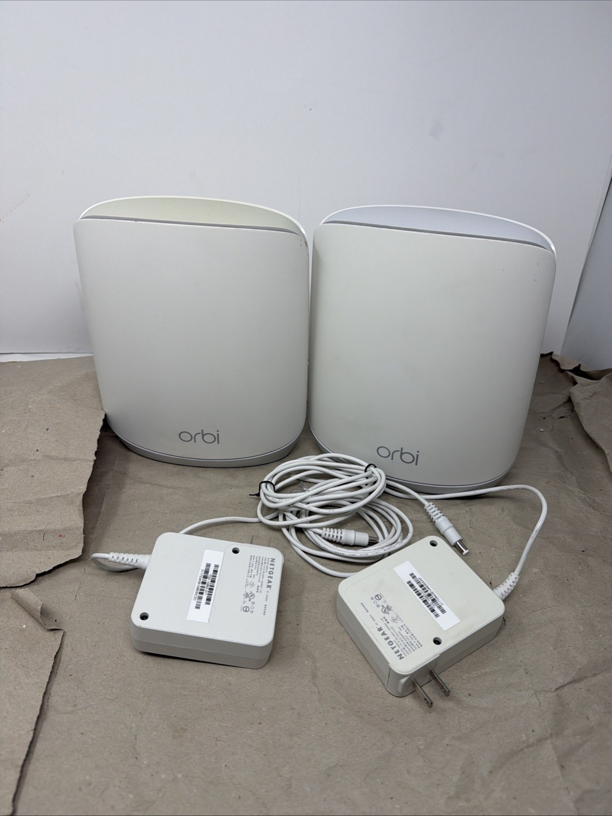 Pair of Netgear Orbi RBS760 AX5400 Tri-Band Mesh Wi-Fi 6 Add-on Satellite