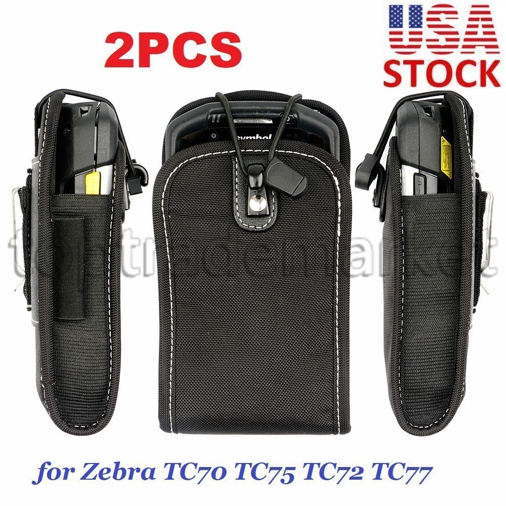 2PCS Nylon Scanner Holster with Belt Clip for Zebra TC70 TC75 TC72 TC77 US STOCK