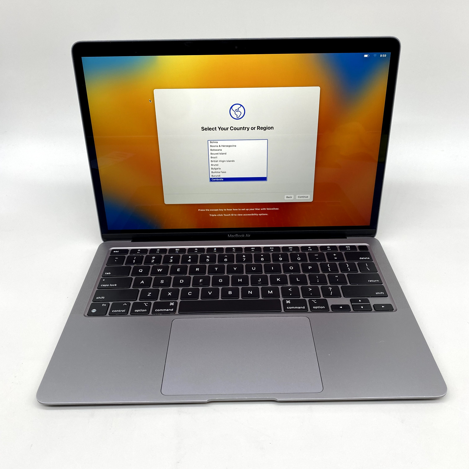 Apple MacBook Air 13" 2020 A2337 M1 3.2GHz 8GB DDR4 256GB SSD Gray Fair/Dent