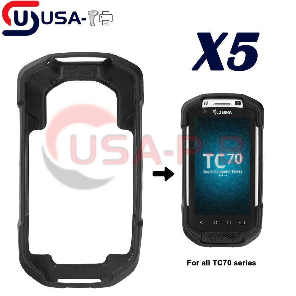 5PCS Protective Cover Case Rugged Boot For Zebra TC70 TC72 TC75 TC77 tc70X TC7X