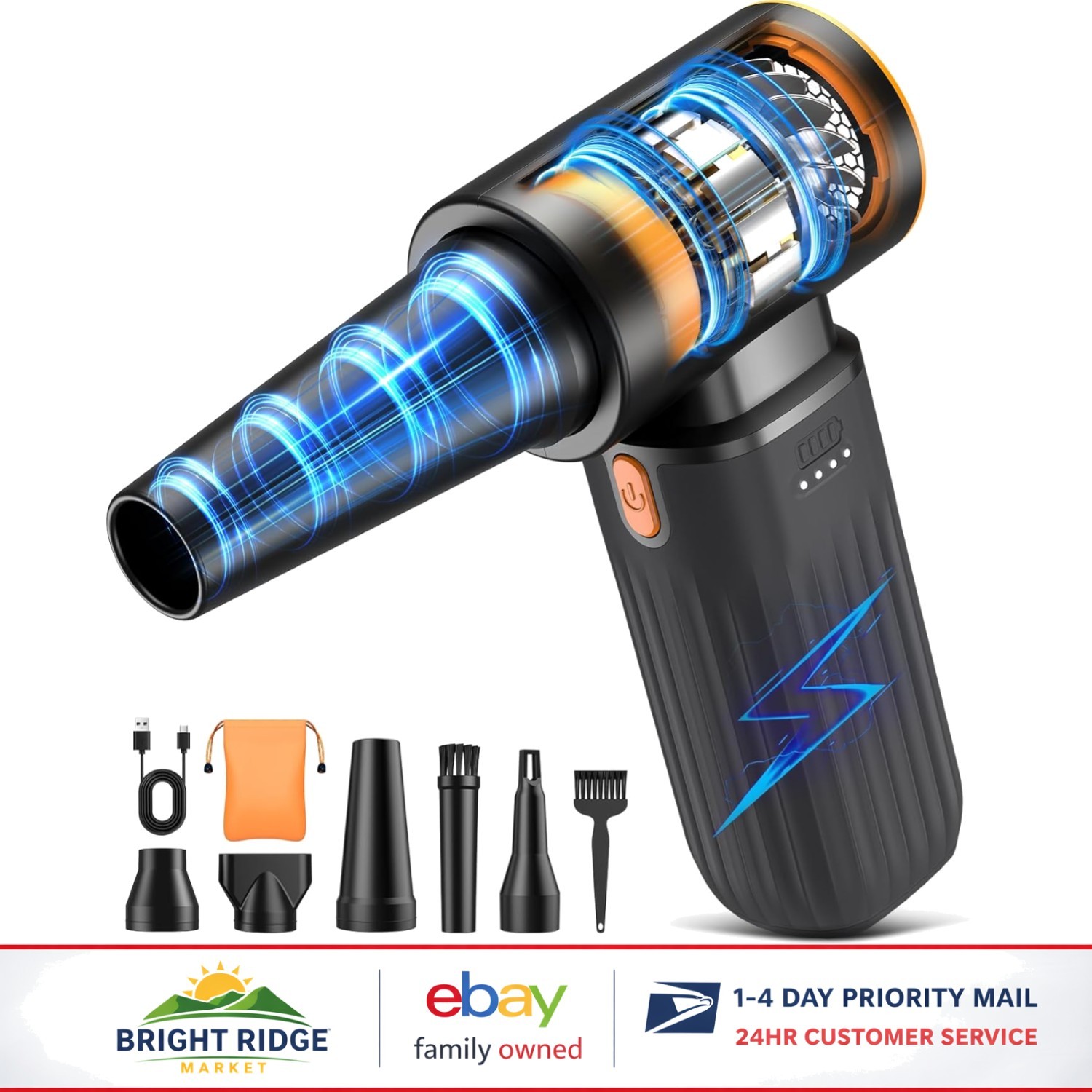 Fast Charging Cordless Air Duster with Eco-Friendly Design for Reusability