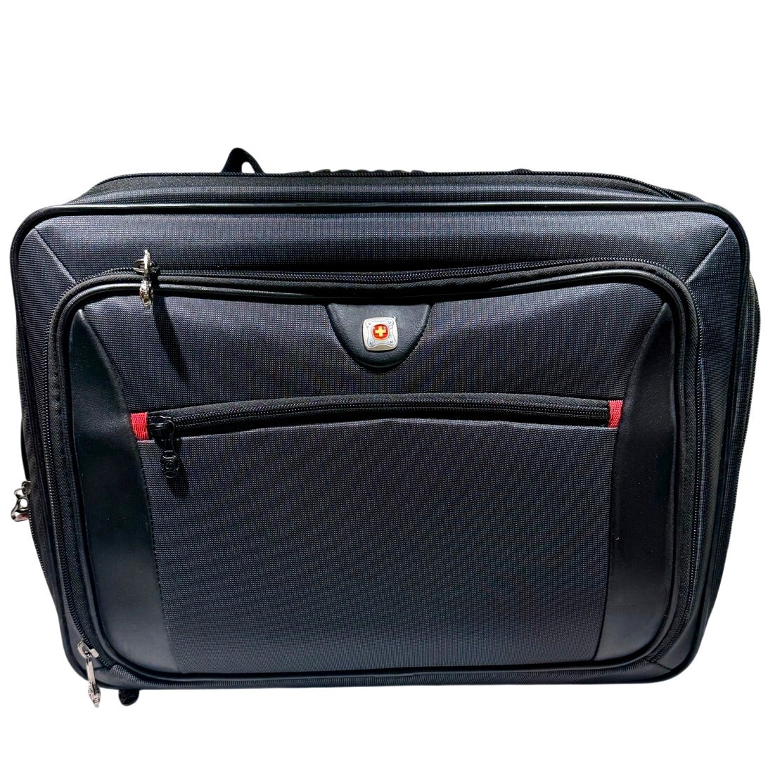SwissGear Laptop Briefcase Computer Bag Black 16x12x3.5 Padded Shoulder Strap