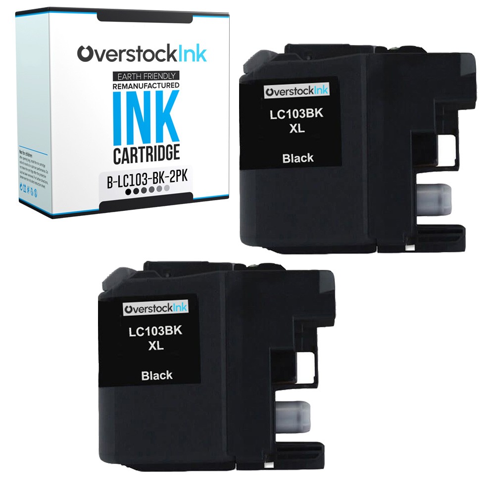 2PK Compatible LC-103 XL Black Ink Cartridge fits Brother MFC-J4610DW J470DW
