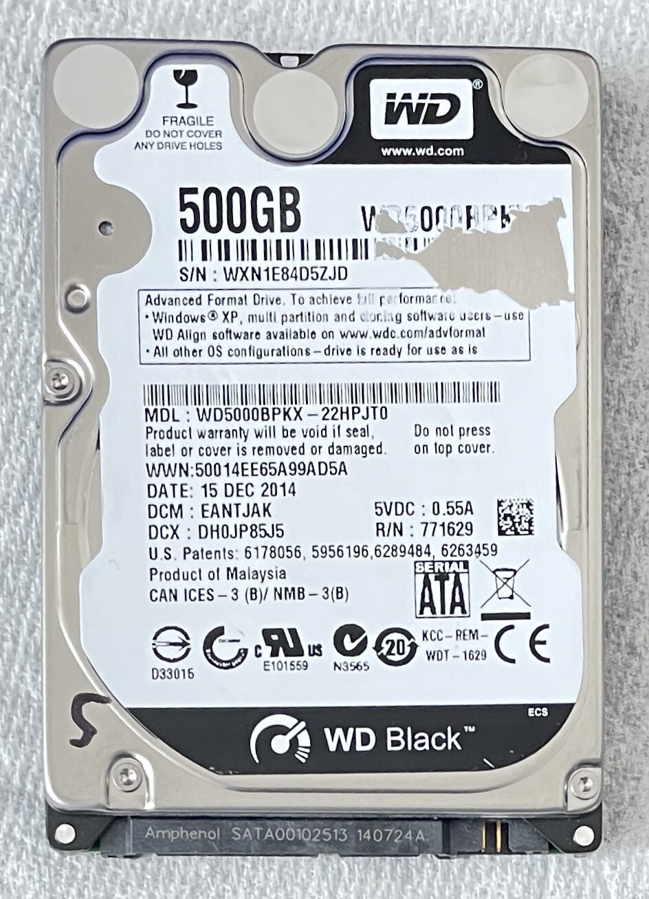 Western Digital HDD WD500BPKX