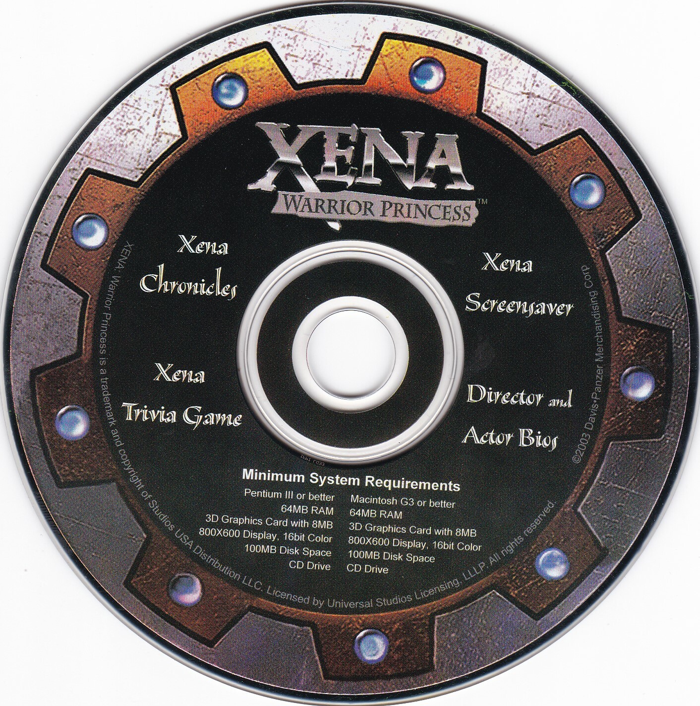 Xena Warrior Princess (PC CD ROM) Trivia Game & Screensaver **Disc Only**