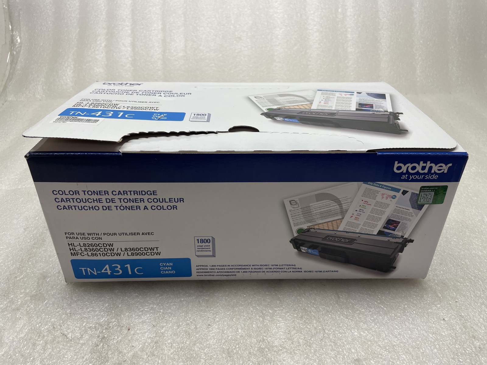 New OEM Genuine Brother TN431C Cyan Toner Cartridge TN-431C Standard Yield