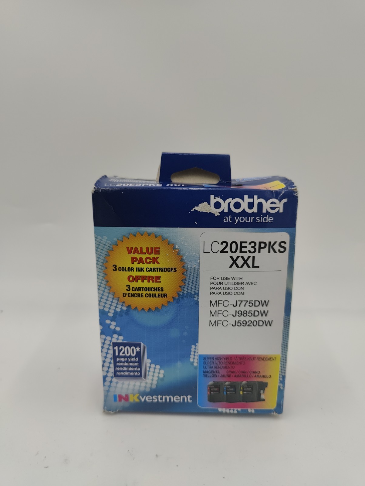 Brother LC30293PKS XXL CMY Extra High Yield Ink Cartridge New EXP 12/28