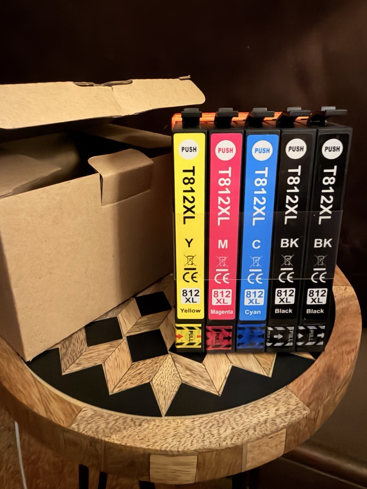 T812XL 812XL Compatible Inkjet Cartridges Set CMYK for Epson Printer