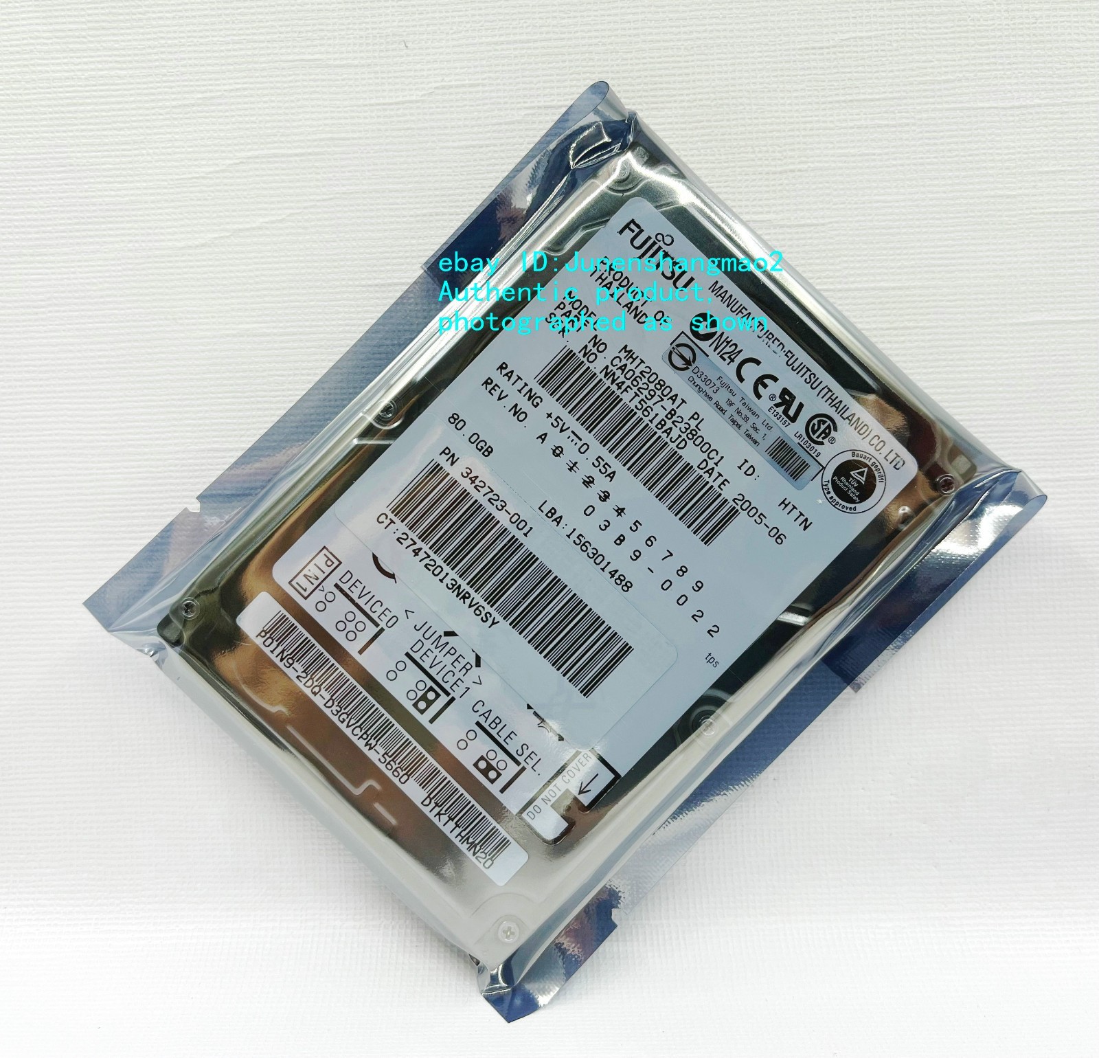 Fujitsu 80GB 5400RPM MHT2080AT IDE 2.5-inch notebook hard drive