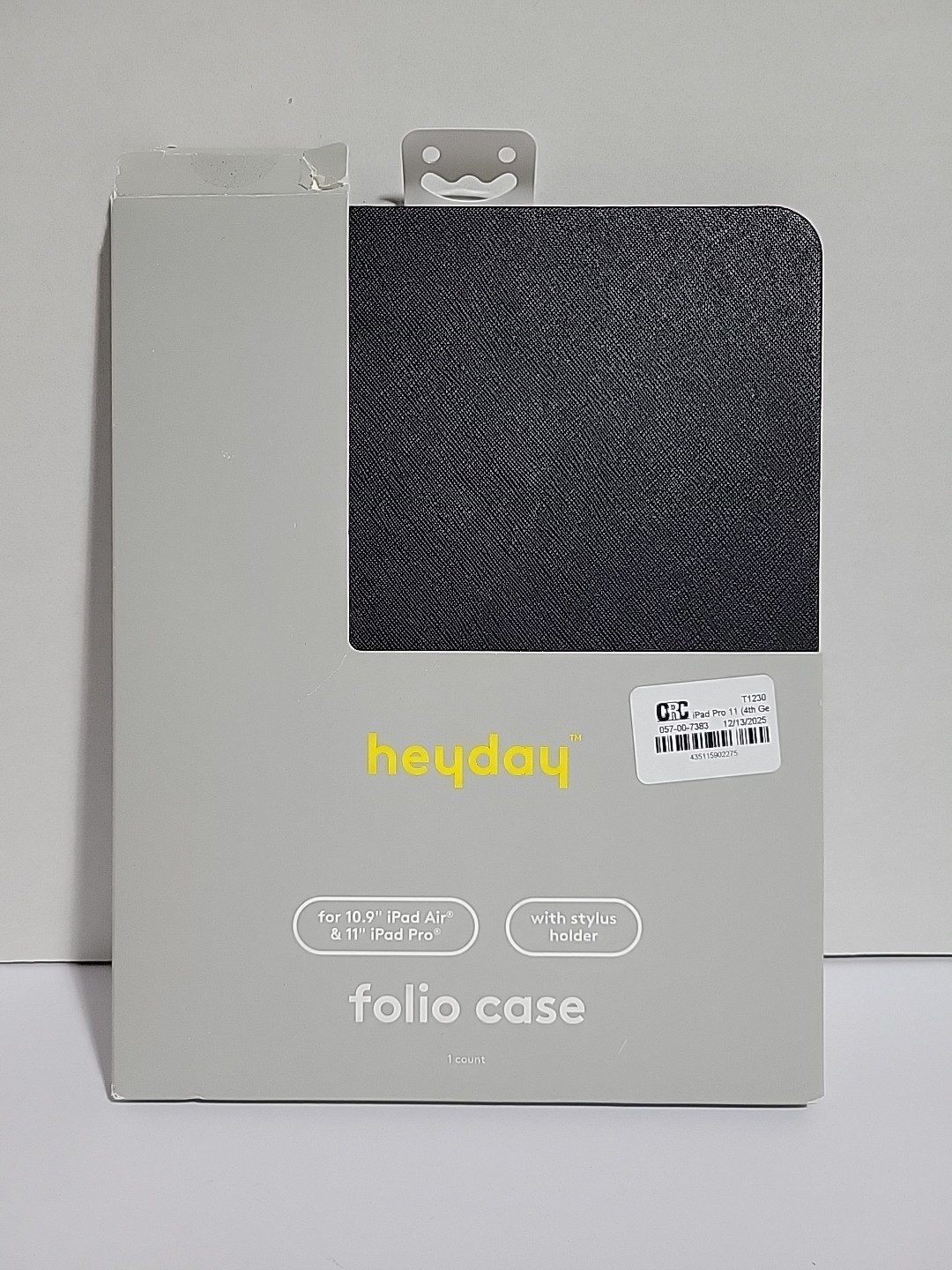 Heyday Black Tablet Case For 10.9”ipad Air & 11 In” Ipad Pro.