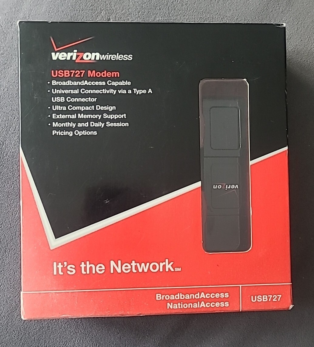 Verizon USB727 USB Modem Qualcomm 3G CDMA Verizon Wireless - Open Box