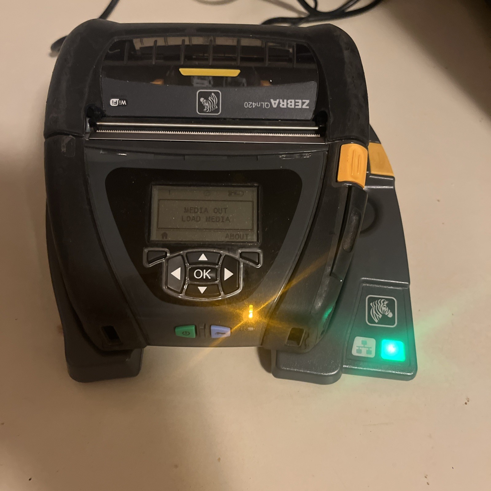 Zebra QLN420-EC Ethernet Charging Cradle W/ Power Supply for QLN420 Printers