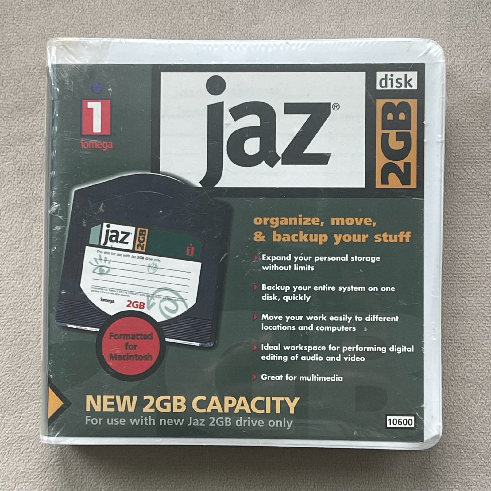 Iomega Jaz 2GB Disk Cartridge - Brand New / Factory Sealed
