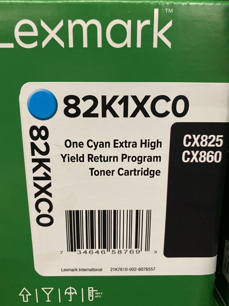 Genuine Lexmark 82K1XC0 Cyan Extra HY Toner - Factory Sealed