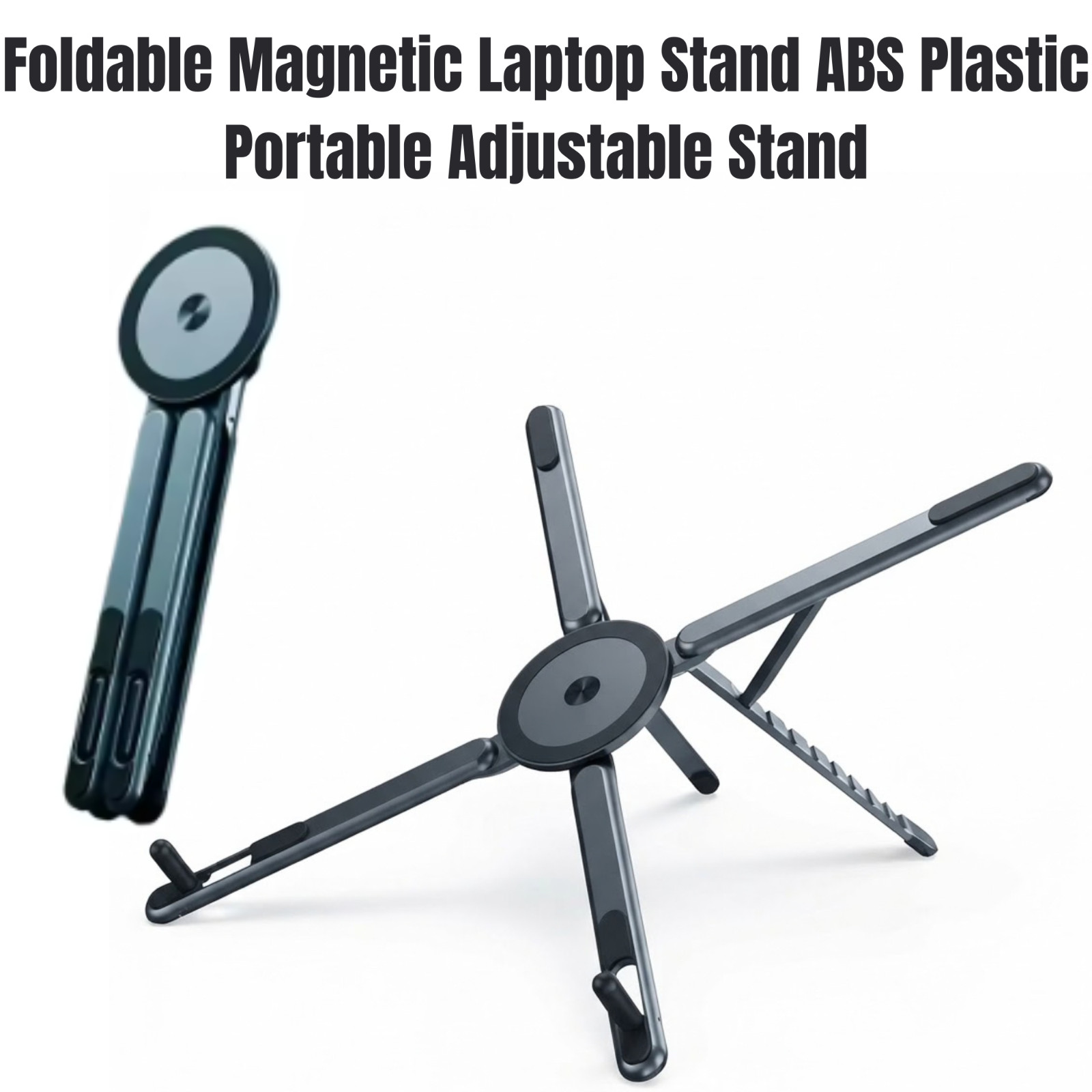 3-in-1 Foldable Magnetic Laptop Tablet Phone Stand Adjustable Portable Holder