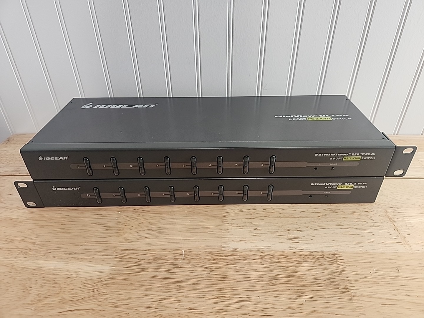 Lot Of 2 IOGEAR GCS138 8-Port MiniView Ultra PS/2 KVM Switch NO CABLES