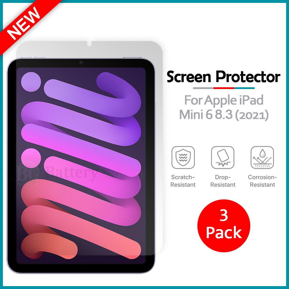 3-Pack LCD Ultra Clear HD Screen Protector for Apple iPad Mini 6 8.3 (2021)