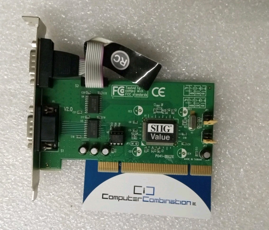 SIIG P041-00G3X PCIE Card Adapter 2 Port RS232 | JJ-P20513-G2 V2.0 
