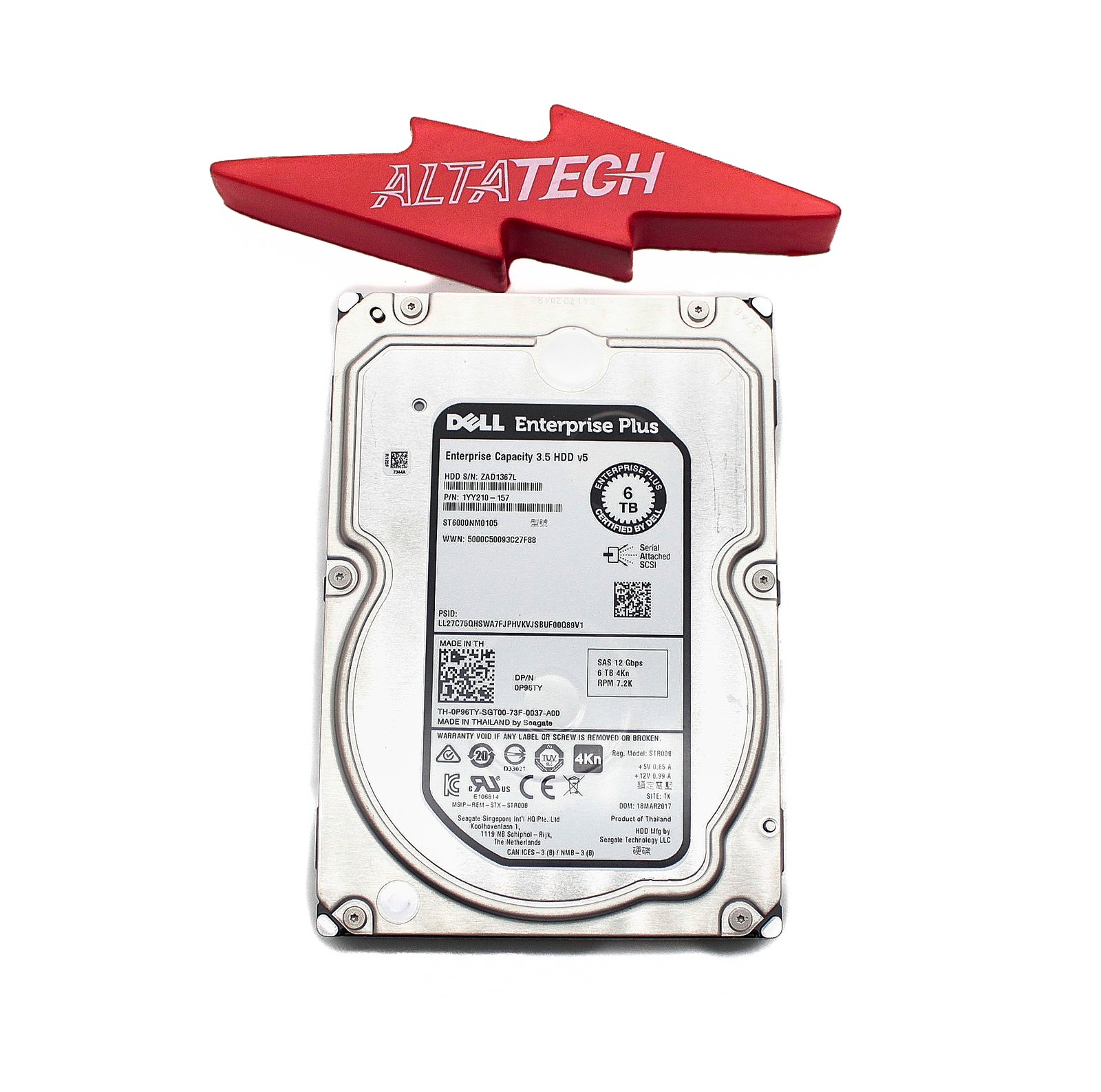 Dell P96TY-EQL 6TB 7.2K SAS 3.5 12G 4K ST6000NM0105 / 1YY210-157 EP+