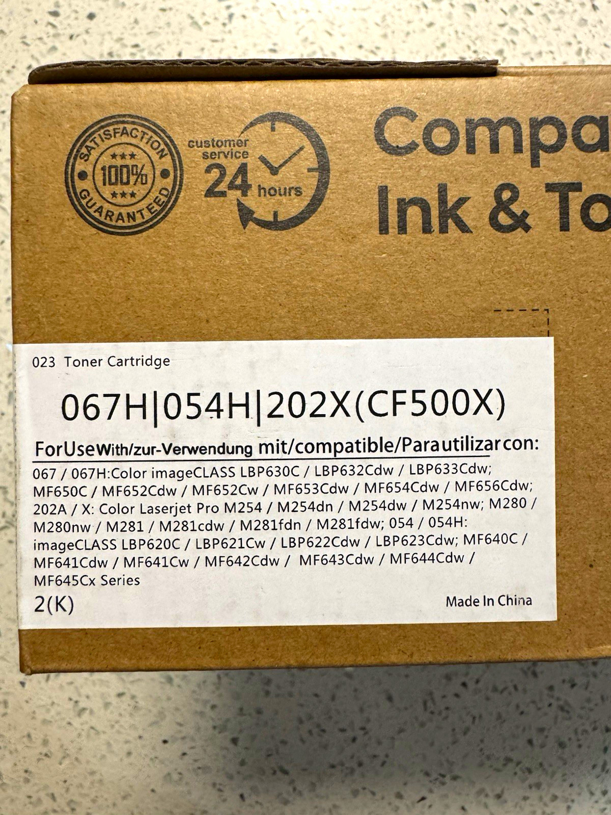 v4ink Compatible 067H/054H/202X (CF500X) Black Laser Toner for Canon HP